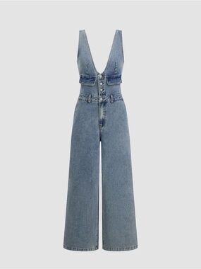 BNWT denim wide leg jumpsuit
